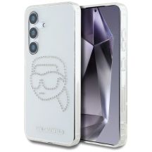 Case Karl Lagerfeld Rhinestones Karl Head Logo Samsung Galaxy S25 transparent