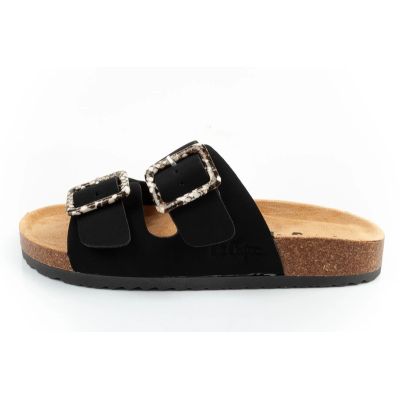 2. Lee Cooper women's slip-on shoes, black suede, comfortable, lightweight