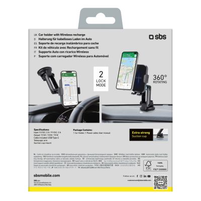 7. SBS TESUPEXTWIR15W 15W Wireless Charger Holder - Black