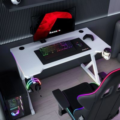 8. Huzaro Hero 2.3 RGB White Desk