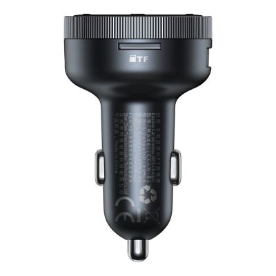 4. Baseus Enjoy FM transmitter car charger LED 2x USB / 3.5mm jack wireless MP3 player Bluetooth 5.0 3.4A black (CCLH-01)