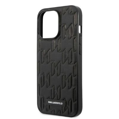 6. Karl Lagerfeld Monogram Plaque Case for iPhone 13 Pro Max - Black