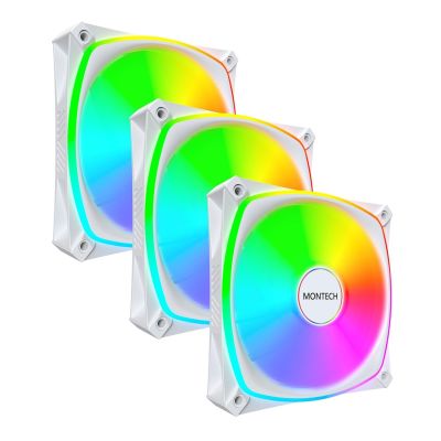 8. Montech RX120 PRO Computer Case Fan 12 cm White 3 pcs.