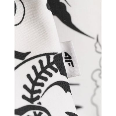 6. Oversized T-shirt with print for girls 4F 4FJRAW25TTSHF3069-90A