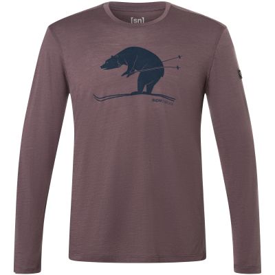 Men's SUPER.NATURAL M Ski Karl LS Long-Sleeve Shirt, Purple