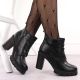 9. Black women's block-heel ankle boots M.Daszyński SA218-8