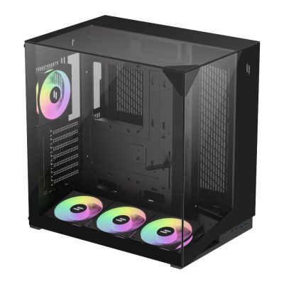 6. GameMax NEX C56 VC BK Midi Tower Computer Security & Mounts Black