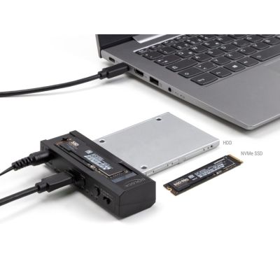 2. Delock - Memory Controller - Clone Function - 2.5", 3.5", M.2 (6.4 cm, 8.9 cm) - M.2 Card (PCIe NVMe and SATA) / SATA SSD - USB-C 3.2 (Gen 2x1)