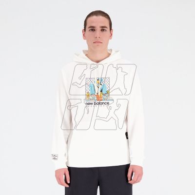 Sweatshirt New Balance Hoops French Terry Hoodie M NBMT31588SST