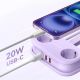 4. Orico AP3 20W GaN 5in1 Power Strip 2x AC + 2x USB-A + 1x USB-C - Purple