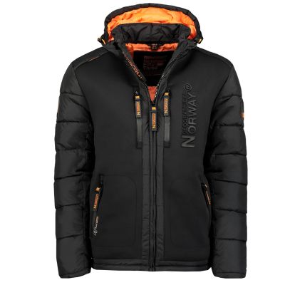 Geographical Norway BEACHWOOD BLACK-FORANGE DB MEN 068 BS4 BLACK men's jacket (WU6631H/GN-NOIR)