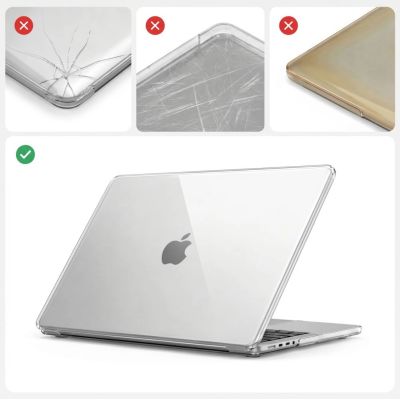 10. Tech-Protect Softshell Case for MacBook Pro 14" 2021 / 2023 / 2024 / 2025 / 2026 - Transparent