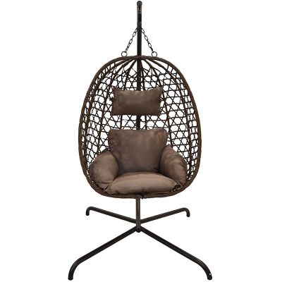 16. COCOON HANGING CHAIR 105x195CM DARK BROWN