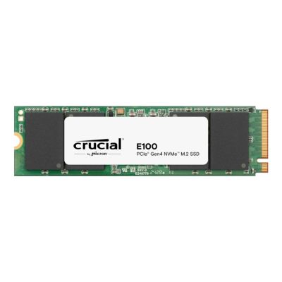 2. Crucial E100 NVMe SSD, PCIe 4.0 M.2 Type 2280, - 1 TB, Bulk