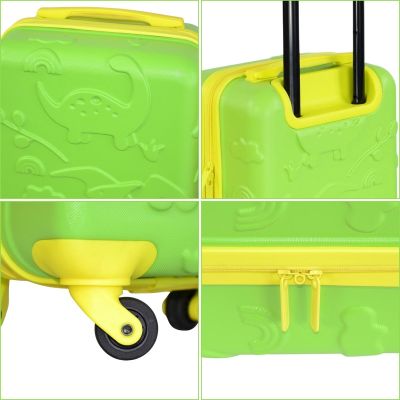 9. PROWORLD KID CABIN TRAVEL SUITCASE 18 INCHES - GREEN (DINO)