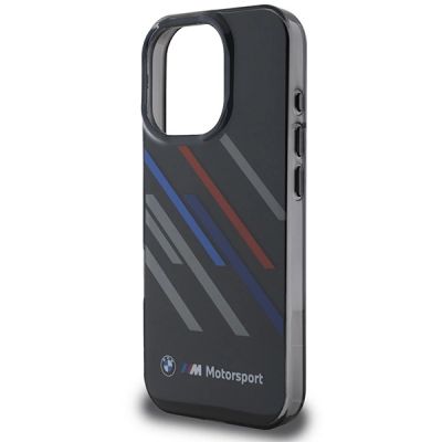 6. BMW Motosport IML Random Stripes iPhone 16 Pro Max Case - Black