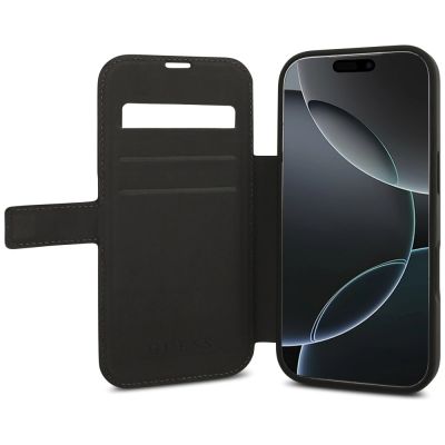6. Guess Book 4G Metal Logo Case for iPhone 17 Pro - Black