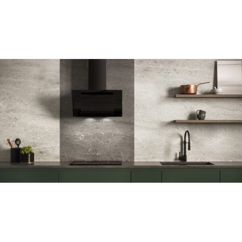 2. MAAN Vertical Eco Duo Glass hood, black glass front, 60 cm wide.