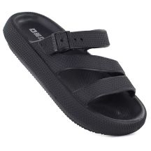 Women's sports flip-flops with a thick sole for the pool, black Big Star TT274A037