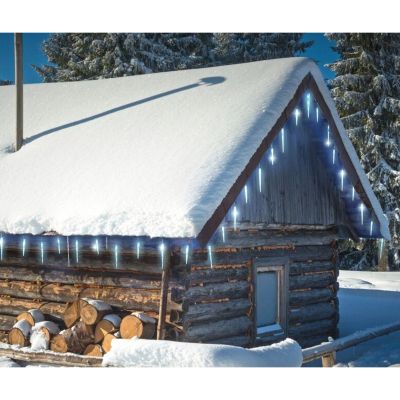 10. LAMPS LIGHT CURTAIN ICICULARS OUTDOOR 72 LED COOL WHITE TIMER