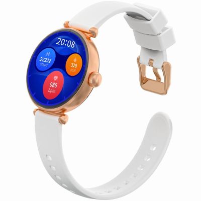 6. Smartwatch Gravity Rose Gold White 2 Straps GT26-2