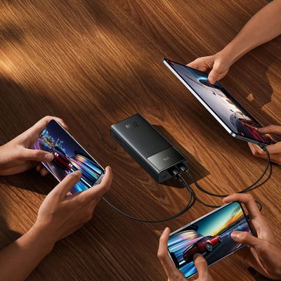 9. Baseus Star-Lord 20000mAh 22.5W Powerbank with Digital Display and USB-C 3A Cable 30cm - Black