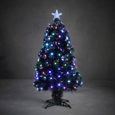 2. DECORATIVE FIBER OPTIC CHRISTMAS TREE MULTICOLOR 90CM LUCA