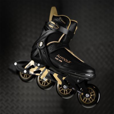 2. NILS Extreme NA22151 ARMOUR roller skates black and gold size 44