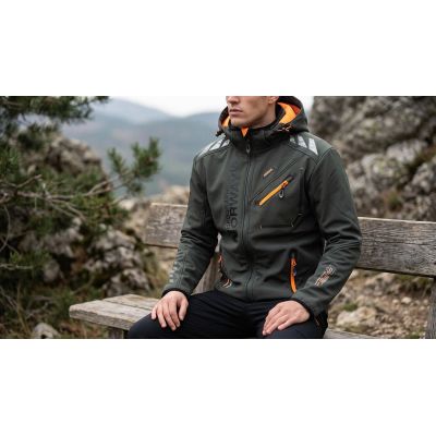 10. Geographical Norway Softshell Jacket Royaute DB 068 M WY8027H/GN/Dark Gray / Orange