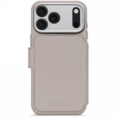 Decoded Leather Detachable Wallet Case with MagSafe for iPhone 17 Pro Max - Gray