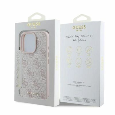 4. Guess 4G Classic iPhone 16 Pro Max Case - Pink