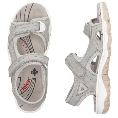 15. Comfortable Rieker W RKR674 sandals gray
