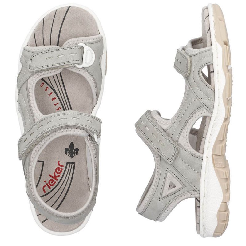 15. Comfortable Rieker W RKR674 sandals gray
