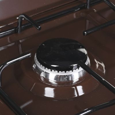 10. Ravanson K-04BR 4-burner adjustable gas stove (brown)