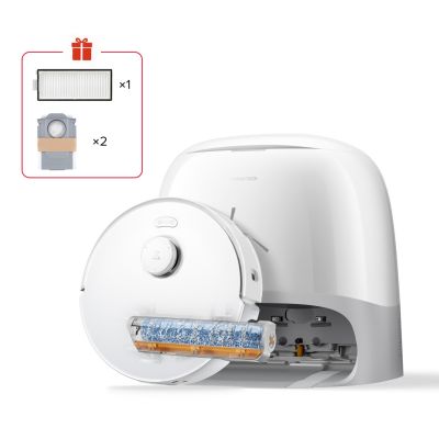 Roborock Qrevo Curv 2 FlowX Saug-/Wischroboter Wischsystem Absaugstation weiß