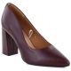 Burgundy suede pointed toe pumps Sergio Leone PB216