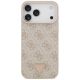 3. Guess Leather 4G Triangle Strass MagSafe Case for iPhone 17 Pro Max / 18 Pro Max - Pink