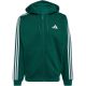 2. Men's adidas Essentials 3-Stripes Fleece Full-Zip Hoodie Green KZ1412