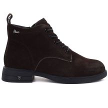 Women's leather ankle boots insulated suede brown Vinceza 39953