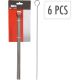 2. SKEWER FOR SHASHLIK 6 PCS. LENGTH 35.5 CM, STAINLESS STEEL