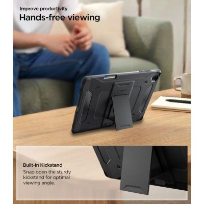9. Spigen Tough Armor Pro Case for Samsung Galaxy Tab S12+ 12.6" - black