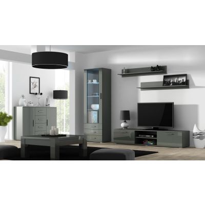 11. Shelf 125cm (2 pcs) SOHO grey matte