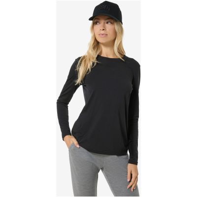 4. Women's SUPER.NATURAL W CASUAL RIB BIO J LS long-sleeve top black