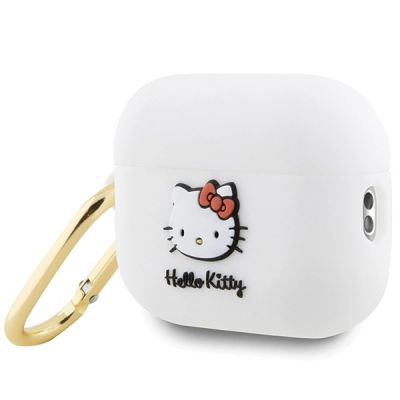 3. Hello Kitty Silicone 3D Kitty Head case for AirPods Pro 2 (2022/2023) - white