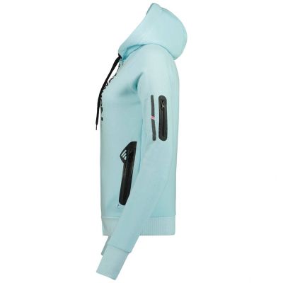 4. Women's Hooded Sweatshirt Geographical Norway Fabuleuse EO Lady 100 BLEU CIEL (WU5303F/GNO-SKY BLUE)