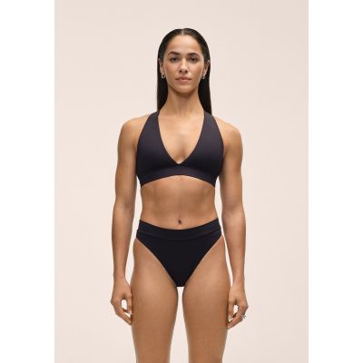 6. CASALL V-Neck Crossback Bikini Top Black