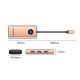 2. Orico PW11 6in1 USB-C Docking Station 3x USB-A 3.0 1x USB-C PD 100W 1x HDMI 4K 30Hz 1x RJ45 2.5G Ethernet - Rose Gold
