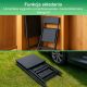 7. Small Black Forest garden furniture set | two chairs + black table
