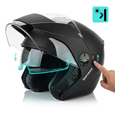 4. Meteor Hekato L motorcycle helmet 59-60 cm black