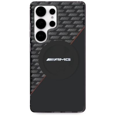 3. AMG Double Layer Rhombs MagSafe Case for Samsung Galaxy S25 Ultra - Black/Red